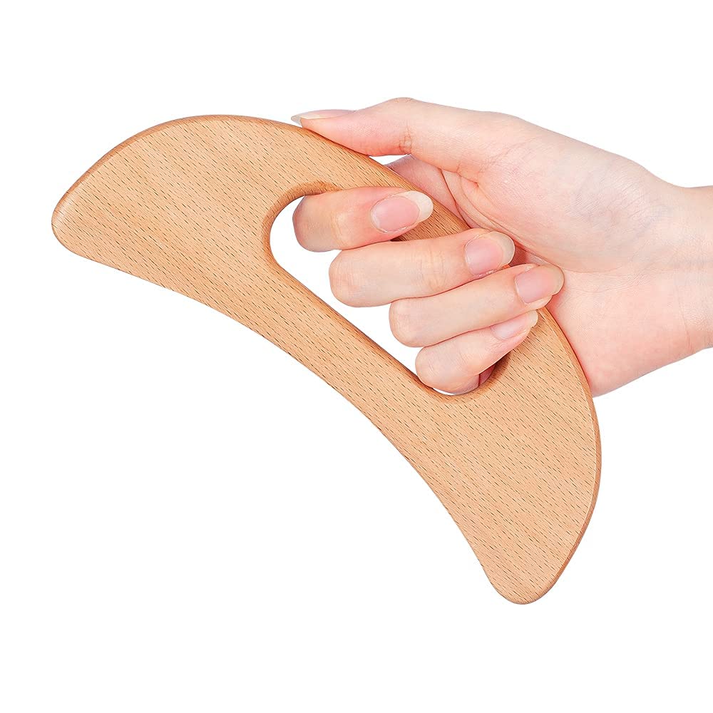 Scienlodic Gua Sha Massage ToolWood Therapy Massage Tools Lymphatic Drainage MassagerGrip Scraping BoardAnti Cellulitefor Body ShapingMuscleNeckBack