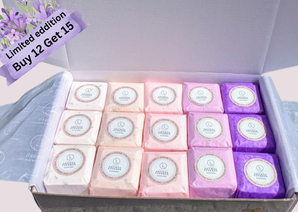Lavender Shower Steamers Gift Set – Buy 12 Get 15 (3 Free!)