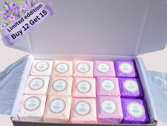 Lavender Shower Steamers Gift Set – Buy 12 Get 15 (3 Free!)