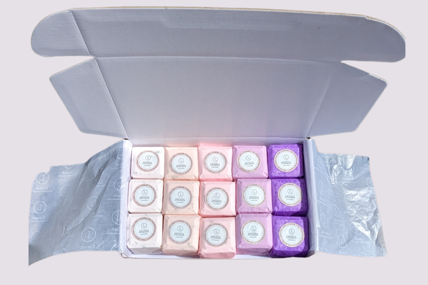 Lavender Shower Steamers Gift Set – Buy 12 Get 15 (3 Free!)